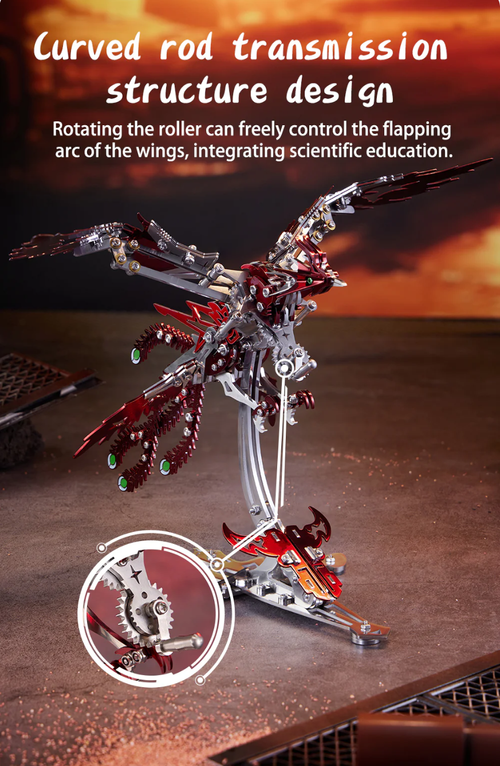 🐓🐓3D Mechanical metal phoenix assembly kit🐓🐓