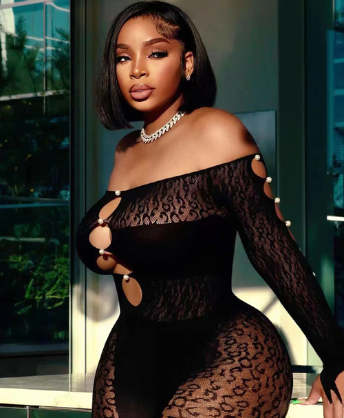 😍😍Slim Fit Hot Diamond See-through Slim Fit Hip-hugging Hot Diamond Jumpsuit😍😍