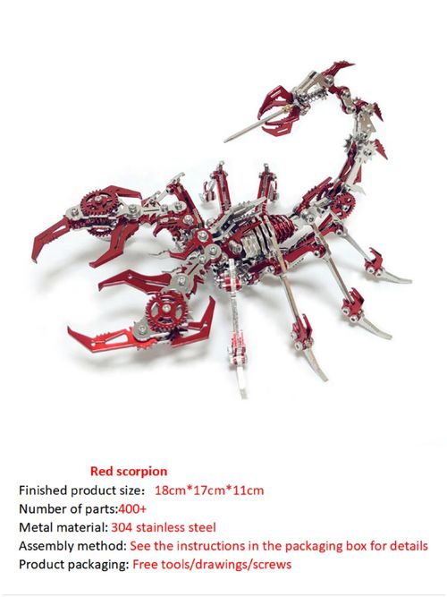 🤩🤩304 stainless steel red scorpion assembly model,so cool.A man`s dream.🤩🤩
