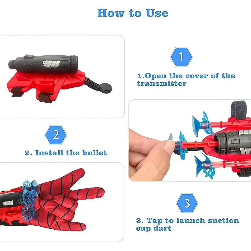 🤩🤩3pcs Spider Web Shooting Toy🤩🤩 Free upgrade to the latest model with infrared transmitter