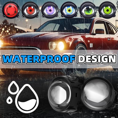 🔥HOT SALE🔥 COD！Demon Eye Headlights for Cars and Motorcycles, LED Dynamic Devil Eyes Light Kit with HD Lens, 6 Animated Eye Patterns, Universal 12-36V Eyeball Lights for Headlight or Fog Light