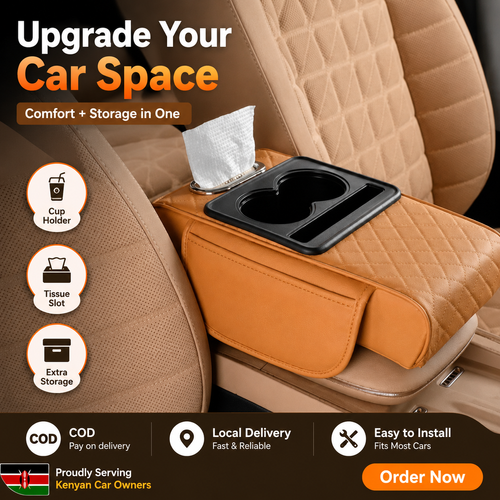Multifunctional car armrest cushion