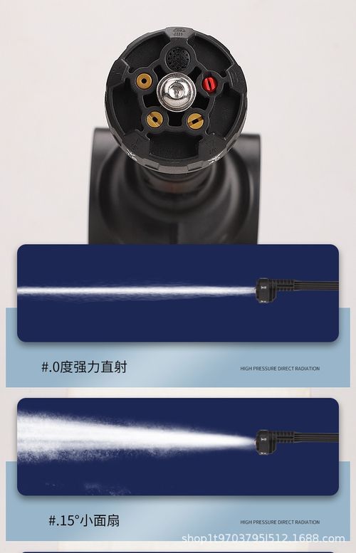 6-in-1 nozzle car wash pressure washer with spray gun, folding hose, and lithium battery.