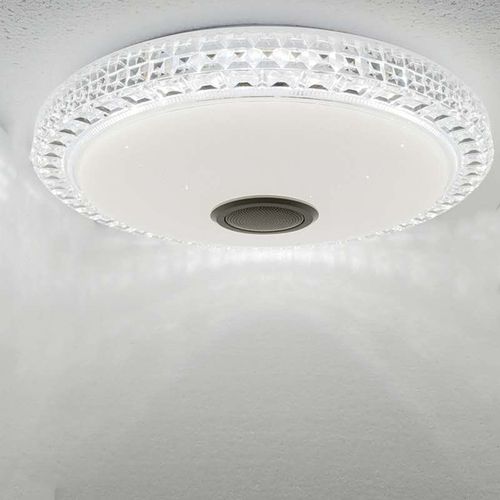 Simple modern bluetooth music ceiling lamp two-color seven-tone lighting bedroom hotel party hall indoor lamp