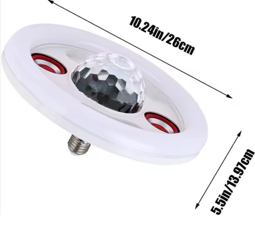 RGB White B22 Ceiling Disco Light Speaker 40 Modes Home Christmas Birthday Wedding DJ Party Bluetooth Music Light