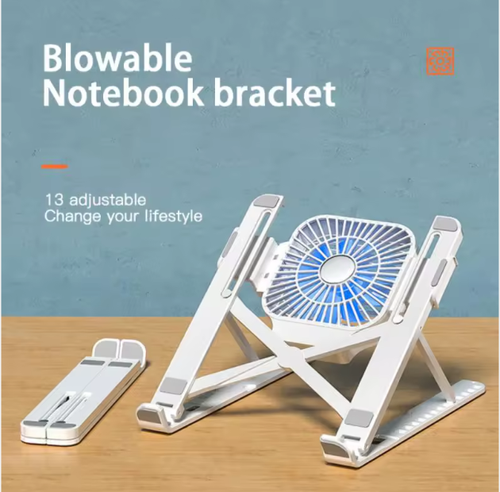 Foldable Desktop Laptop Adjustable Tablet Stand with Cooling Fan Heat Dissipation for MacBook Pro Stand Laptop Stand Cooler