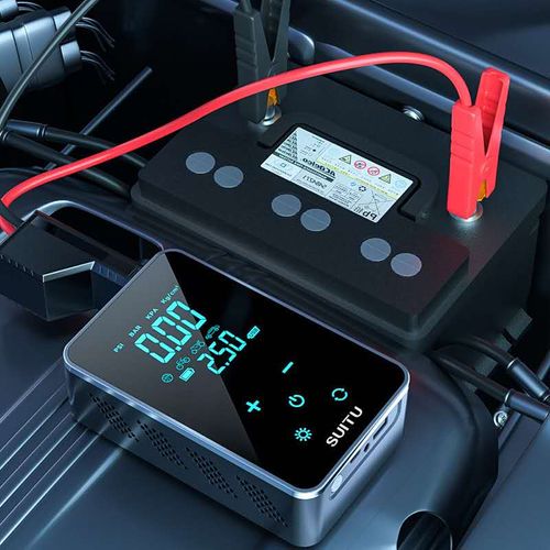 Portable wireless car air pump, high-performance anti-lock braking system, handheld car air compressor, 150 psi car tire inflator, with power supply.
