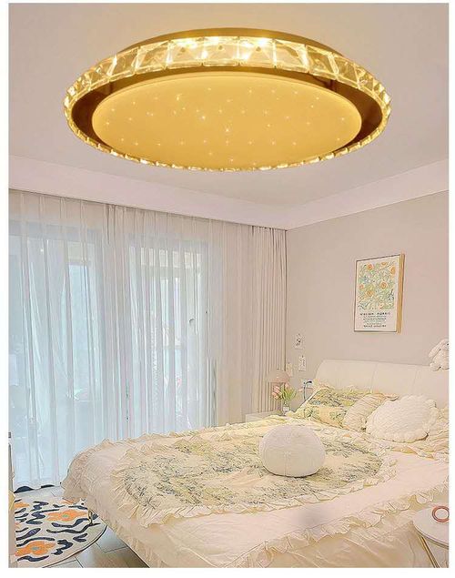 Simple modern bluetooth music ceiling lamp two-color seven-tone lighting bedroom hotel party hall indoor lamp