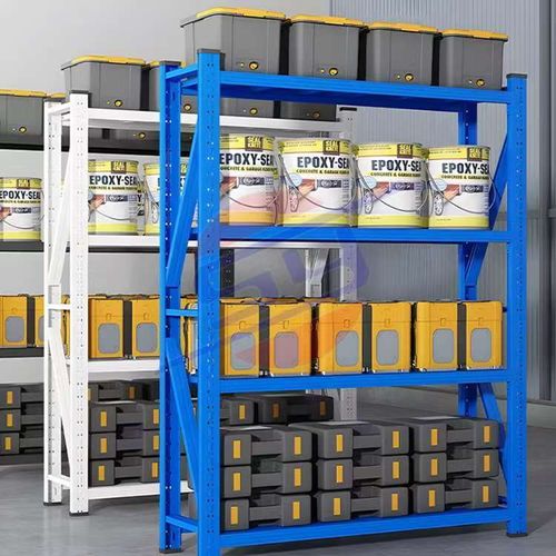 Supermarket and household multi-layer thickened cargo racks for stacking warehouse shelves Iron storage racks Shelf size: 2.0m*2.0m*0.6m, 4 layers, single layer load-bearing 500kg