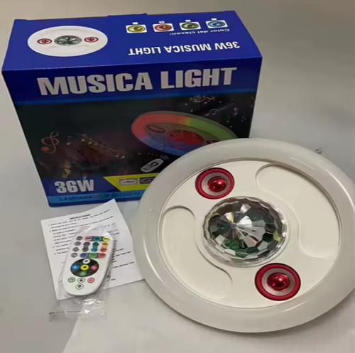 RGB White B22 Ceiling Disco Light Speaker 40 Modes Home Christmas Birthday Wedding DJ Party Bluetooth Music Light