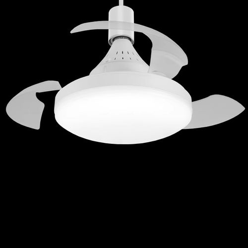 LED fan light remote control ceiling fan light E27 lamp base 3 fan blades silent dimmable home fan light