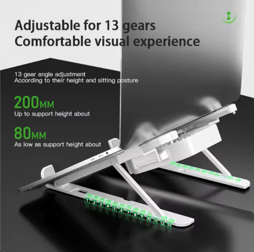 Foldable Desktop Laptop Adjustable Tablet Stand with Cooling Fan Heat Dissipation for MacBook Pro Stand Laptop Stand Cooler