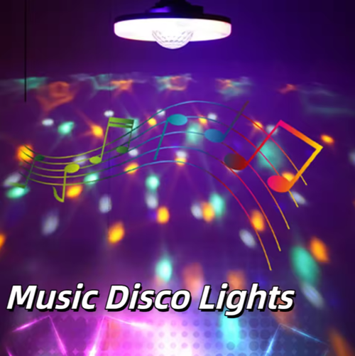 RGB White B22 Ceiling Disco Light Speaker 40 Modes Home Christmas Birthday Wedding DJ Party Bluetooth Music Light