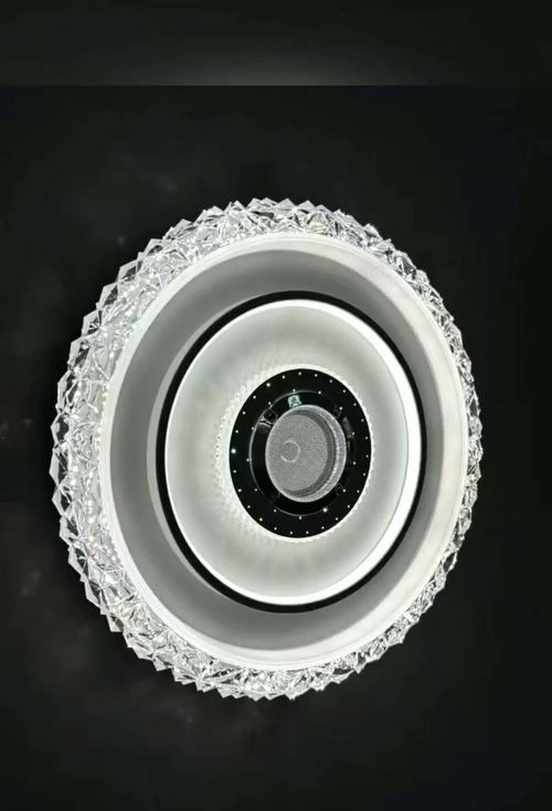 Simple modern bluetooth music ceiling lamp two-color seven-tone lighting bedroom hotel party hall indoor lamp