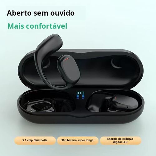 Novo estilo de venda quente de auscultadores desportivos com gancho aberto, confortáveis, inteligentes, sem fios, com visor digital, fabricante profissional, venda por grosso