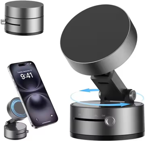 Utilize o nosso suporte para telefone com forte sucção a vácuo para segurar o seu telefone em qualquer lugar!