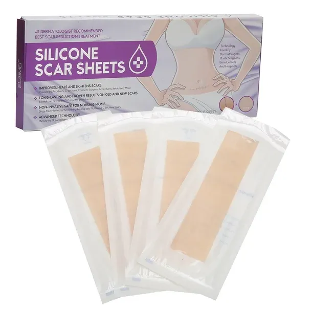 Parche de silicone e cicatrizes auto adesivas