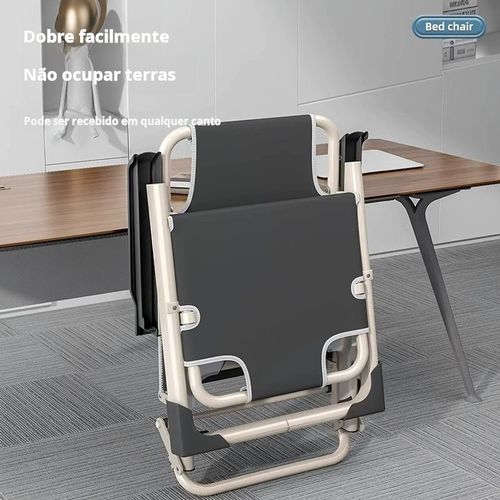 Poltrona reclinável dobrável para hora de almoço, cama dobrável para uso doméstico, varanda, dormir, escritório e lazer