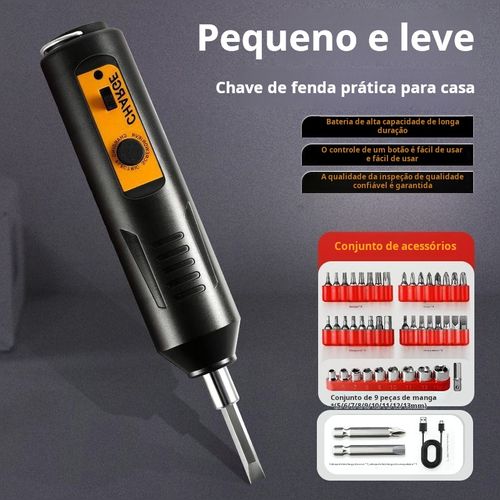 Aparafusadora elétrica sem fios recarregável com bateria de lítio de 2000 mAh, mini berbequim, conjunto de ferramentas, berbequim manual doméstico, chave de fendas de impacto