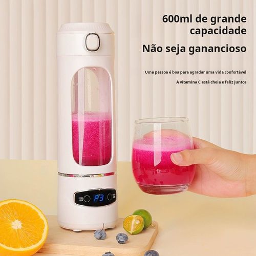 Liquidificador portátil recarregável de 450 ml, liquidificador de sumo fresco, segurança pessoal, mini espremedor de 12 lâminas