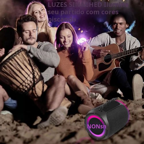 Coluna de som portátil sem fios Cyboris M5 40W BT5.3, estéreo, emparelhamento TWS, LED, chamada, rádio, à prova de água, cartão TF, USB, AUX