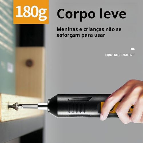 Aparafusadora elétrica sem fios recarregável com bateria de lítio de 2000 mAh, mini berbequim, conjunto de ferramentas, berbequim manual doméstico, chave de fendas de impacto
