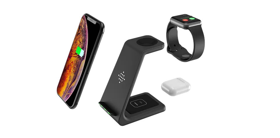 carregador sem fio magnético 3-em-1 dobrável