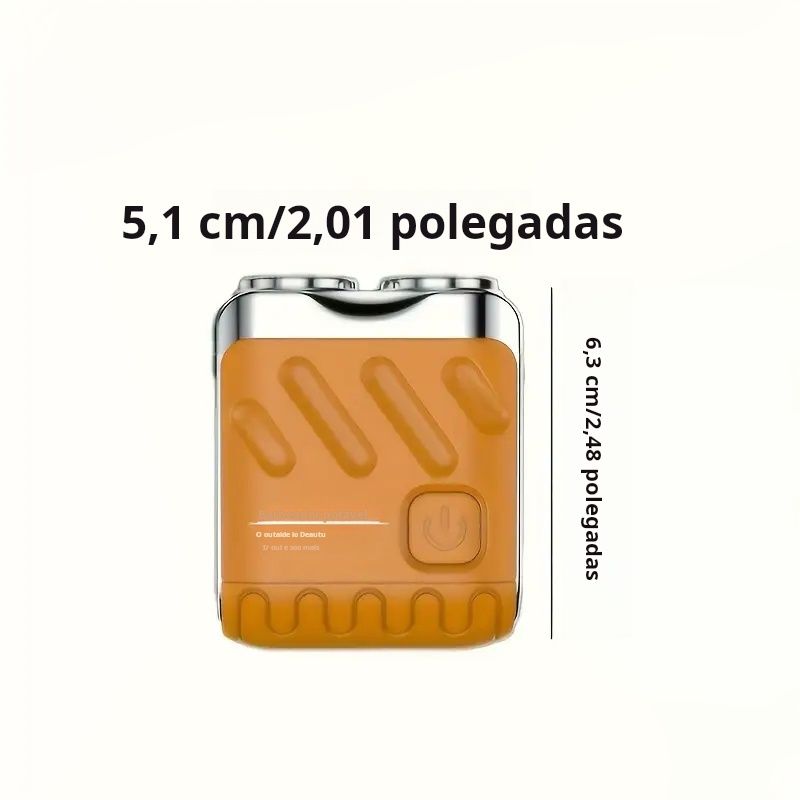 Novo mini barbeador elétrico portátil duplo flutuante para homem, disponível em três cores, barbear limpo, carregamento USB, a melhor escolha de presente