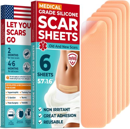 Parche de silicone e cicatrizes auto adesivas