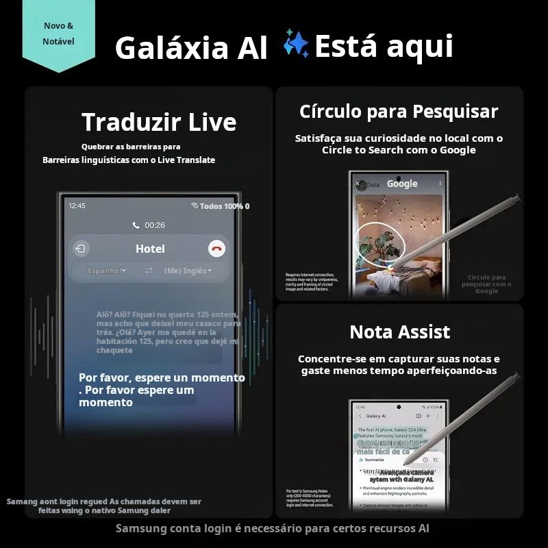 Novo smartphone S24 Ultra Edition 2020 com 22 GB + 2 TB de armazenamento, ecrã de 7,3 polegadas, bateria de 7000 mAh e resolução HD