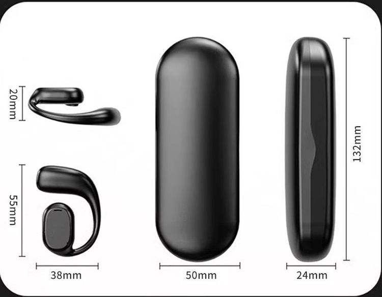 Novo estilo de venda quente de auscultadores desportivos com gancho aberto, confortáveis, inteligentes, sem fios, com visor digital, fabricante profissional, venda por grosso