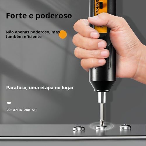 Aparafusadora elétrica sem fios recarregável com bateria de lítio de 2000 mAh, mini berbequim, conjunto de ferramentas, berbequim manual doméstico, chave de fendas de impacto