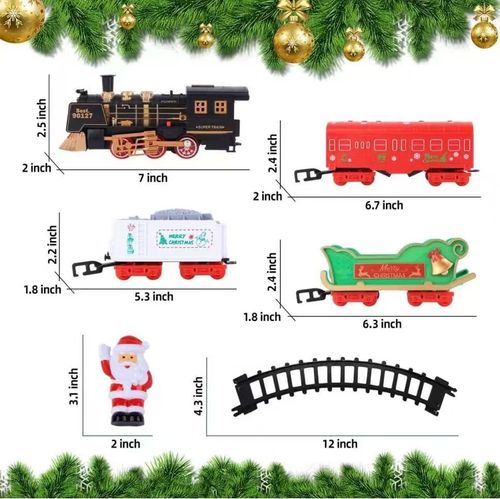 🚀Conjunto de comboio de Natal pendurado | Brinquedo comboio de Natal 2 em 1 com luz e som!