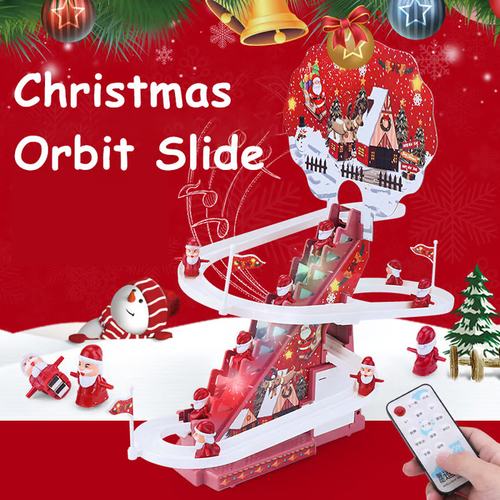🎅Brinquedos de escorrega elétrico do Pai Natal