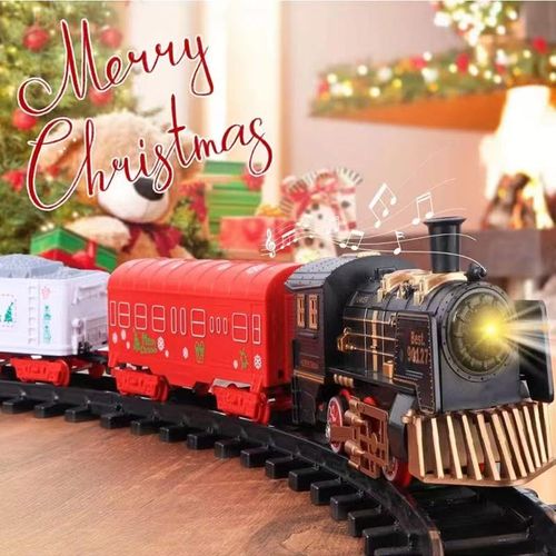 🚀Conjunto de comboio de Natal pendurado | Brinquedo comboio de Natal 2 em 1 com luz e som!