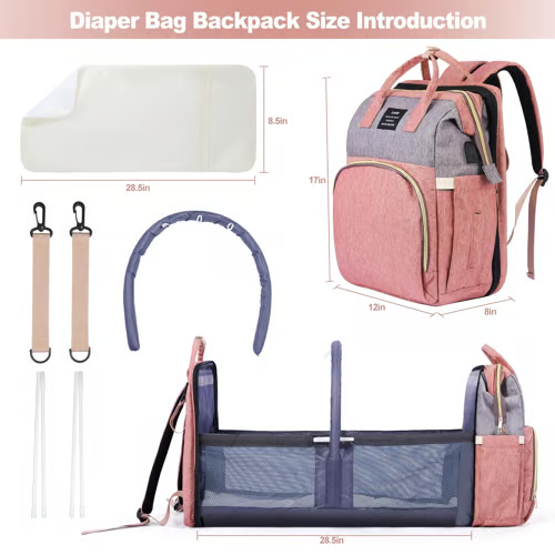 🔥 Oferta imperdível de 2025: Mochila para muda fraldas e bebé - 49% DESCONTO! 👶