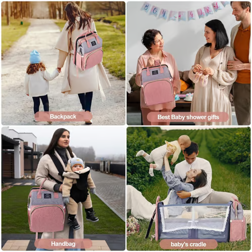 🔥 Oferta imperdível de 2025: Mochila para muda fraldas e bebé - 49% DESCONTO! 👶