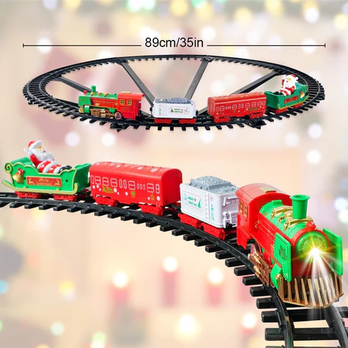 🚀Conjunto de comboio de Natal pendurado | Brinquedo comboio de Natal 2 em 1 com luz e som!