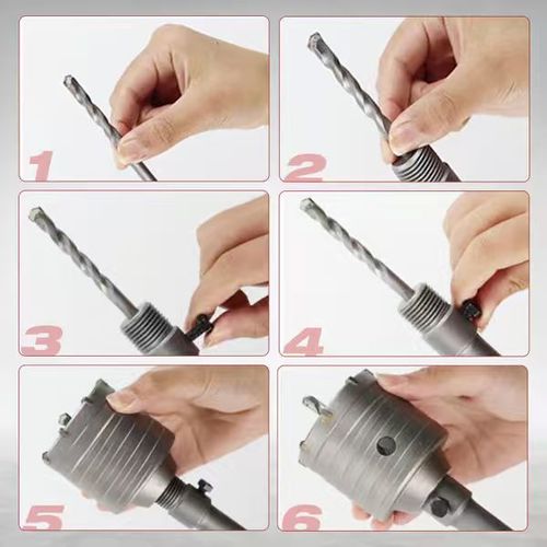 🎁🔥🔥Perfurador de parede resistente a impactos - Acessórios para berbequim elétrico (7 peças)