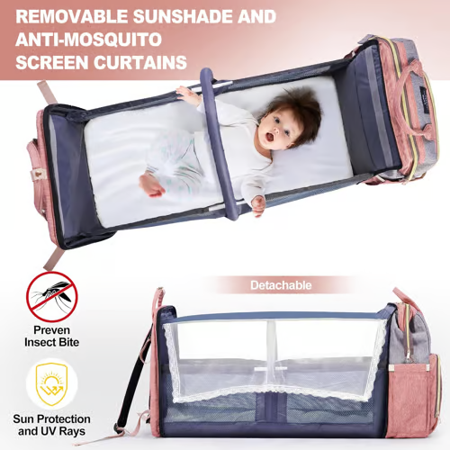 🔥 Oferta imperdível de 2025: Mochila para muda fraldas e bebé - 49% DESCONTO! 👶