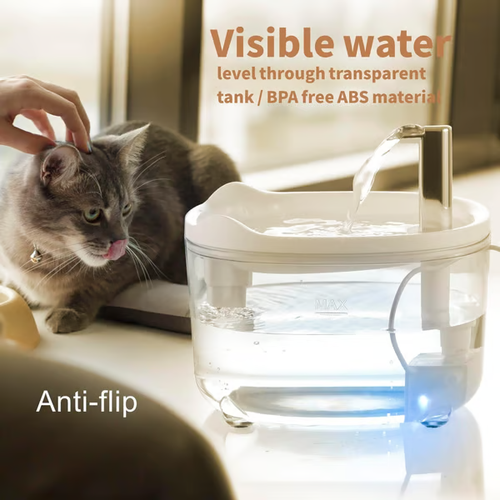 Fonte de água com filtro para gatos - Dispensador de água para animais de estimação com bomba silenciosa