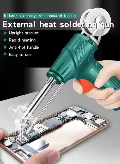 Pistola de soldar portátil 110 V com luz, pistola de soldar semiautomática multifunções de 60 W, máquina de soldar a ferro