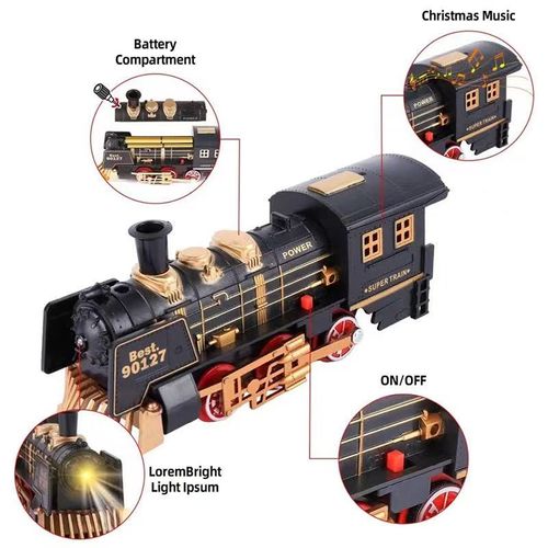 🚀Conjunto de comboio de Natal pendurado | Brinquedo comboio de Natal 2 em 1 com luz e som!