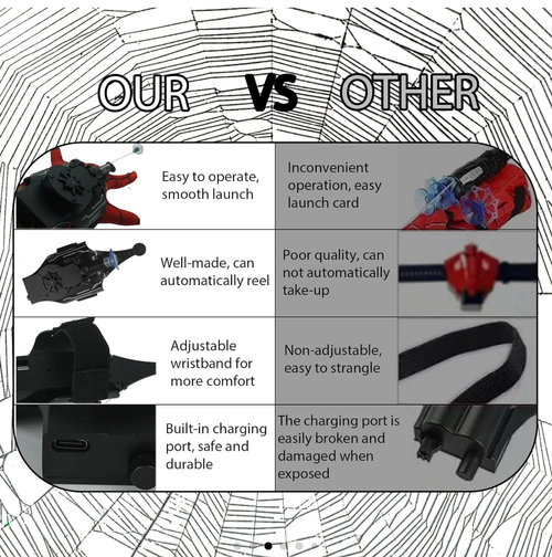 Electric spider web shooter USB charging