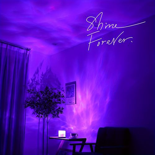 Water ripple atmosphere lamp, 16 colors adjustable touch control, remote control, USB charging, dynamic rotating water ripple, romantic fairy lamp, aurora shadow night light, creates a romantic atmosphere, suitable for weddings, proposals, parties, birthday gifts, Valentine's Day, Christmas, home decoration, bedroom decoration, birthday decorations, etc.