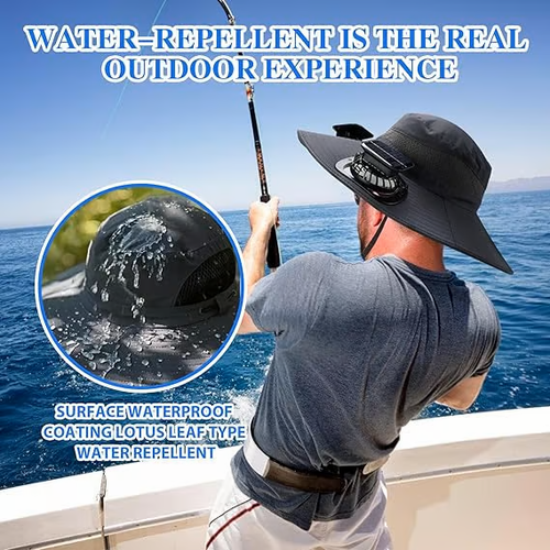 🔥⚡2025 New Ultralight Solar Fan Sun Hat – Lighter Than a Baseball!