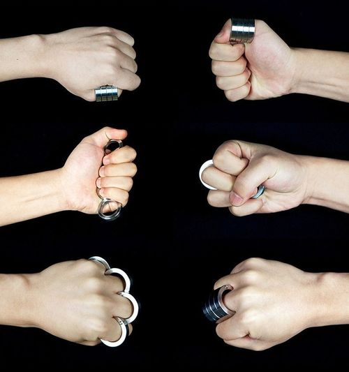 Titanium Steel Folding Brass Knuckle Duster Ring - Elite Tactical Edition