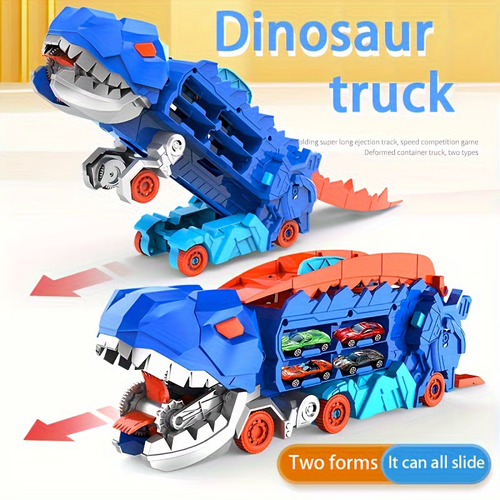 Foldable sliding transport dinosaur truck