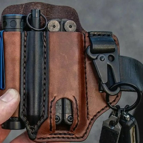 🎁Cowhide Leather Owl Buckle Tacticalr Multifunctional Belt Cove
