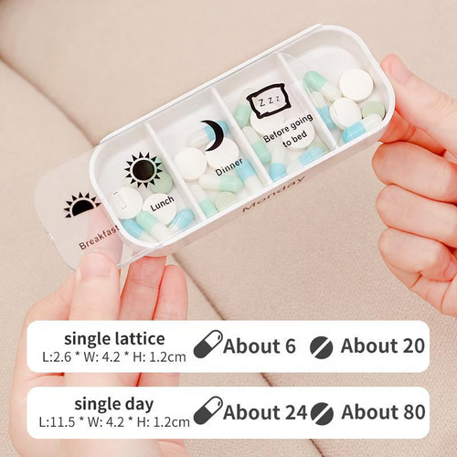 7 Days 28 Compartments Pill Organizer